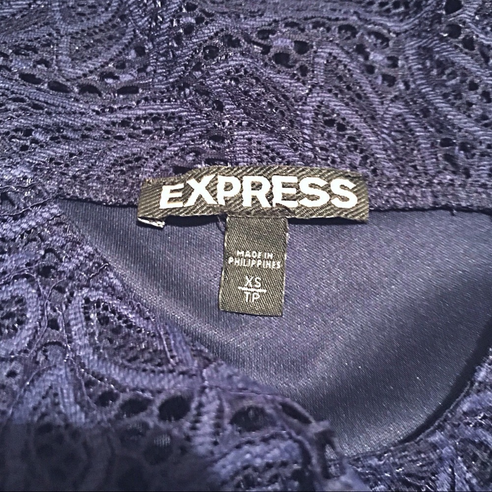 EXPRESS blue lace dress. - Picture 8 of 8
